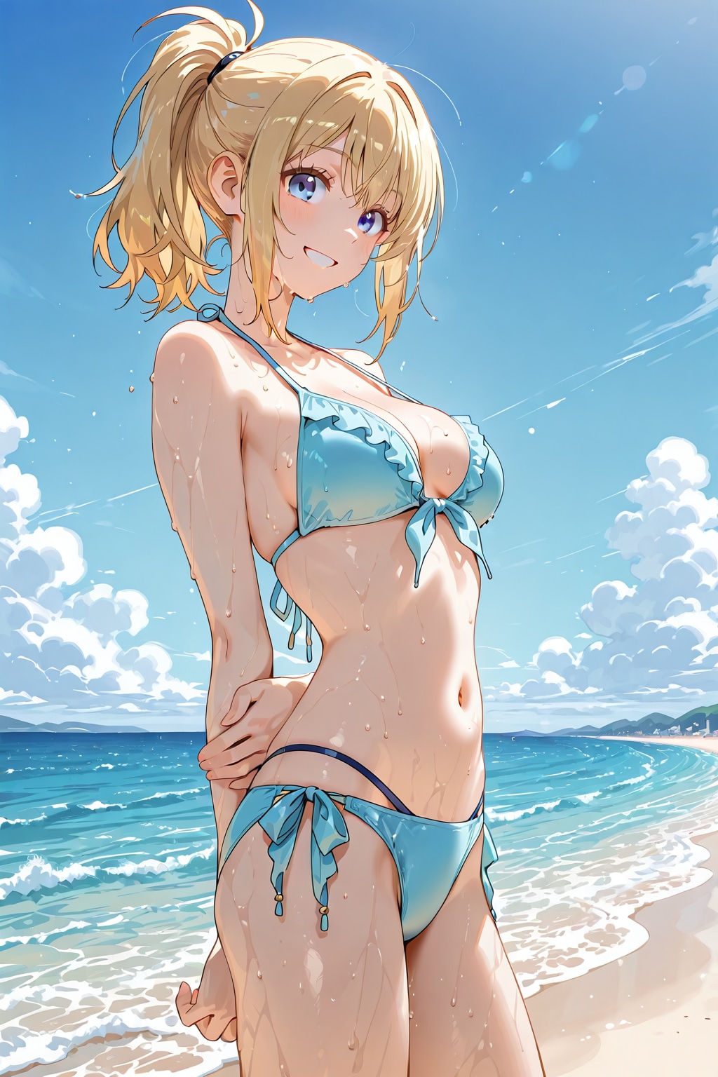 日差しを浴びて