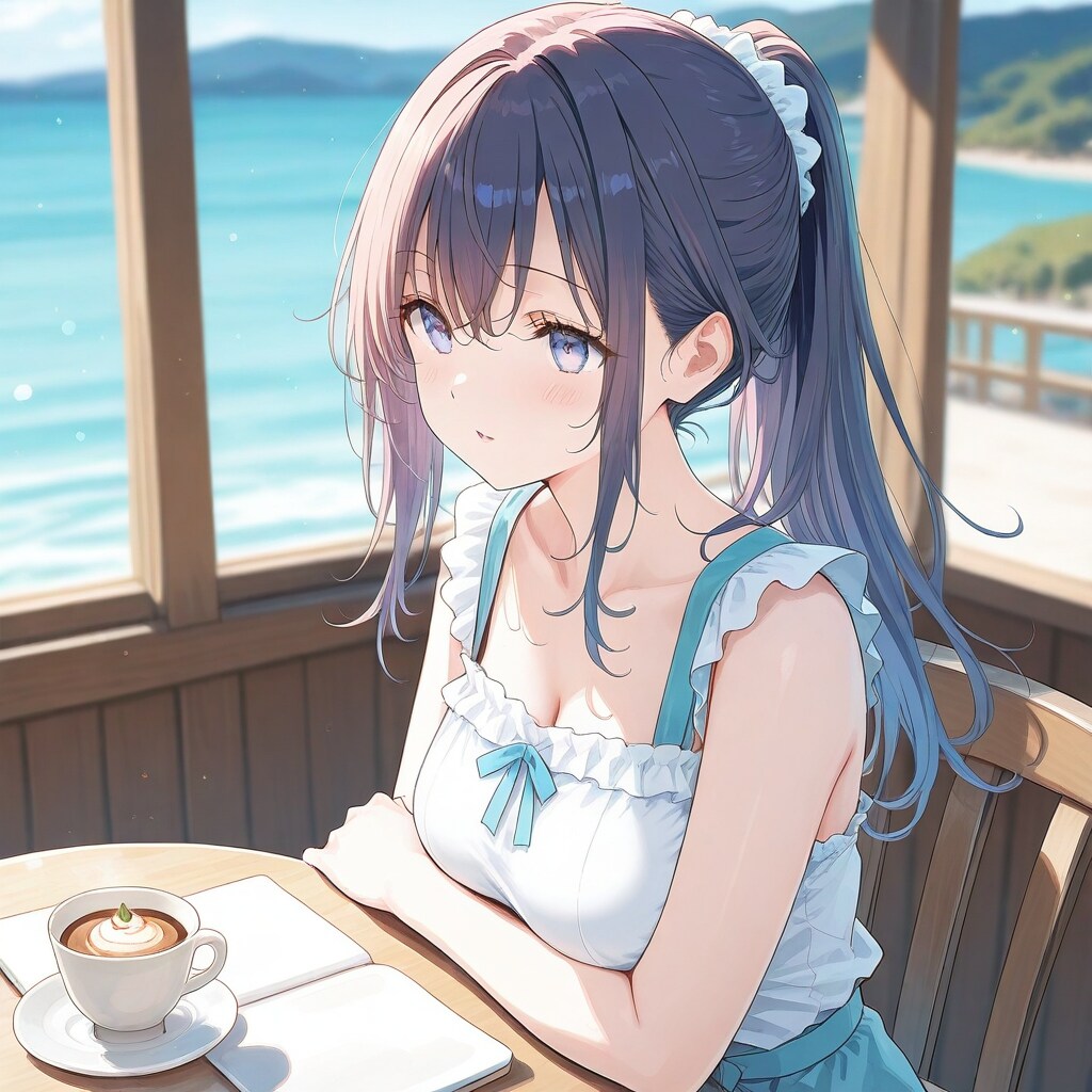 海の見えるカフェ