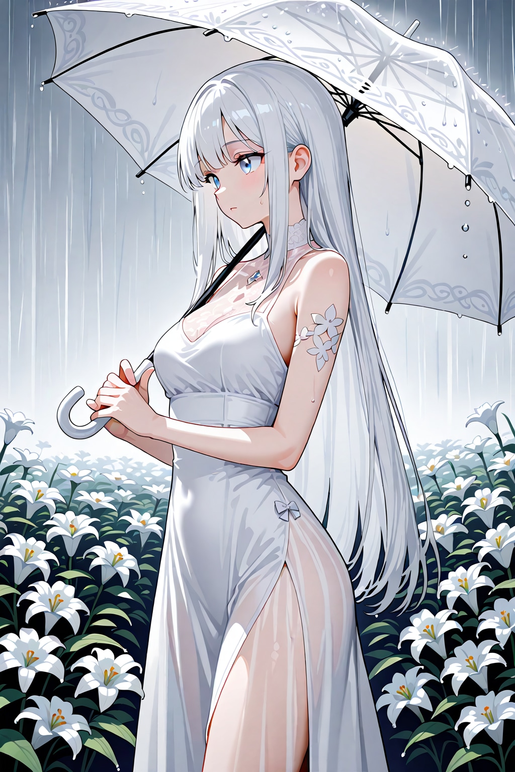 雨と白百合