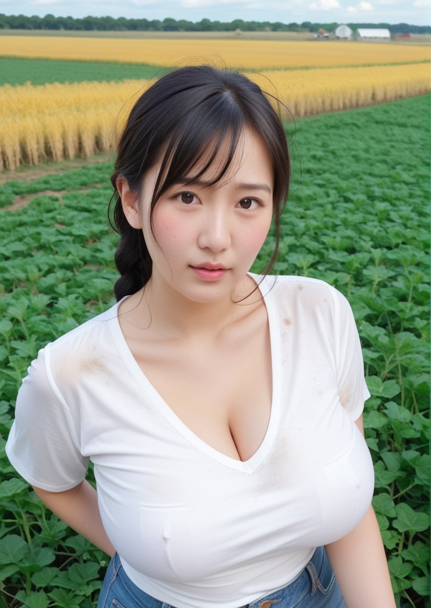 ウブな農家娘の農作業中にパシャリ