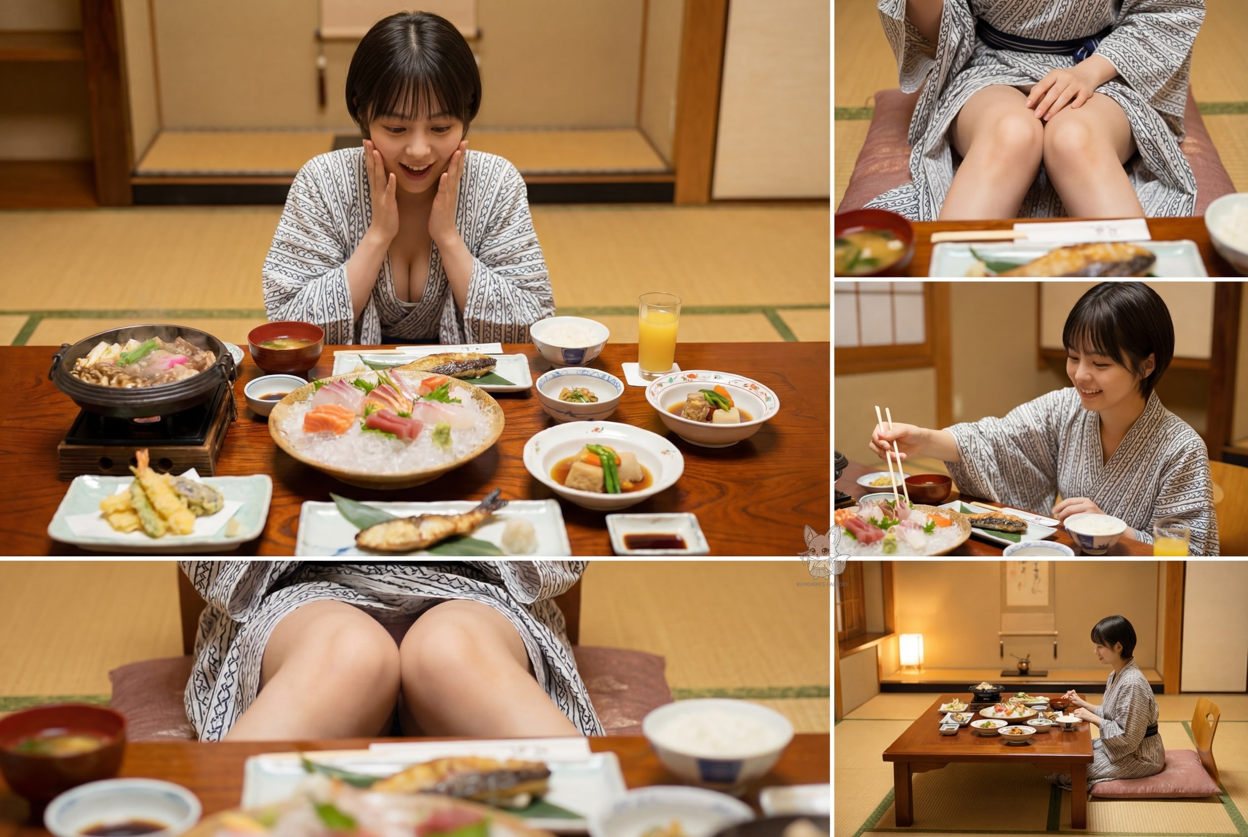 くるみ、温泉旅館の懐石料理