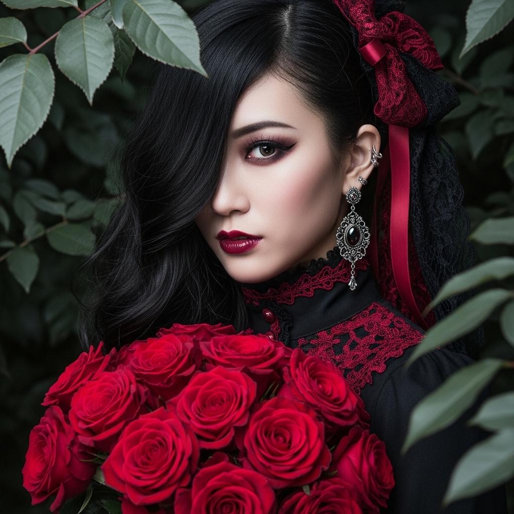 薔薇を持って | の人気AIイラスト・グラビア