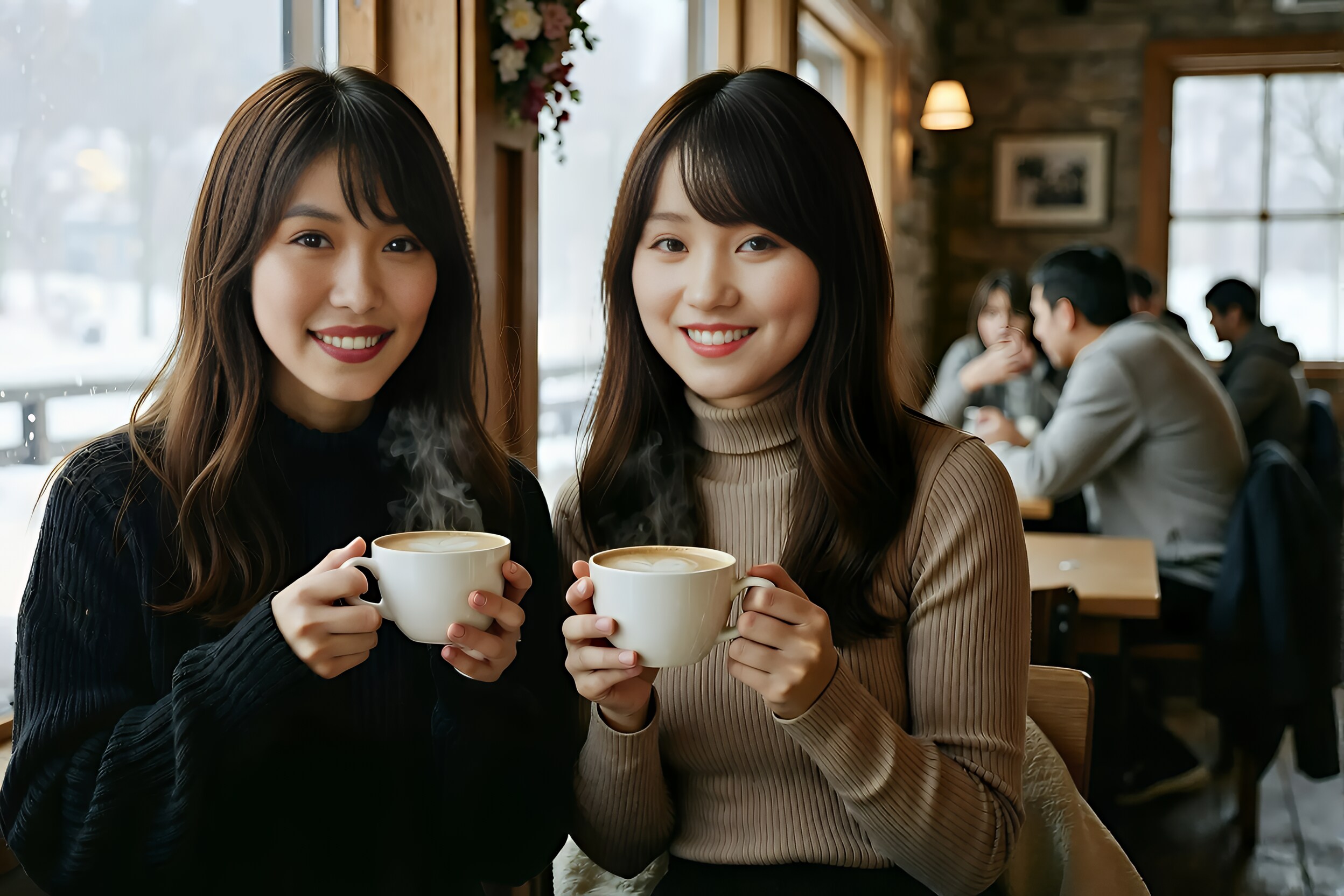 冬のカフェ