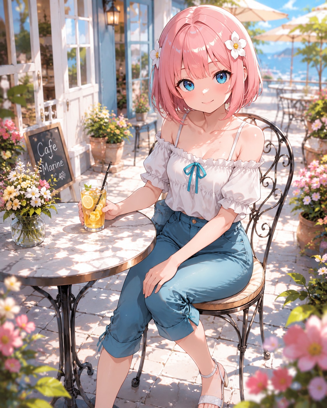 カフェテラスで一休み︎💕︎