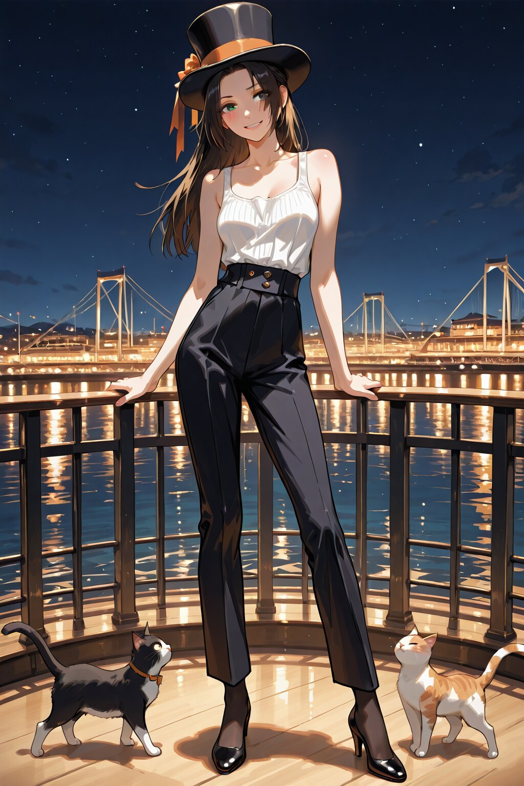かっこかわいいダンサー白鳥英美梨の横浜港公演　「猫と一緒」企画記念・猫との特別共演