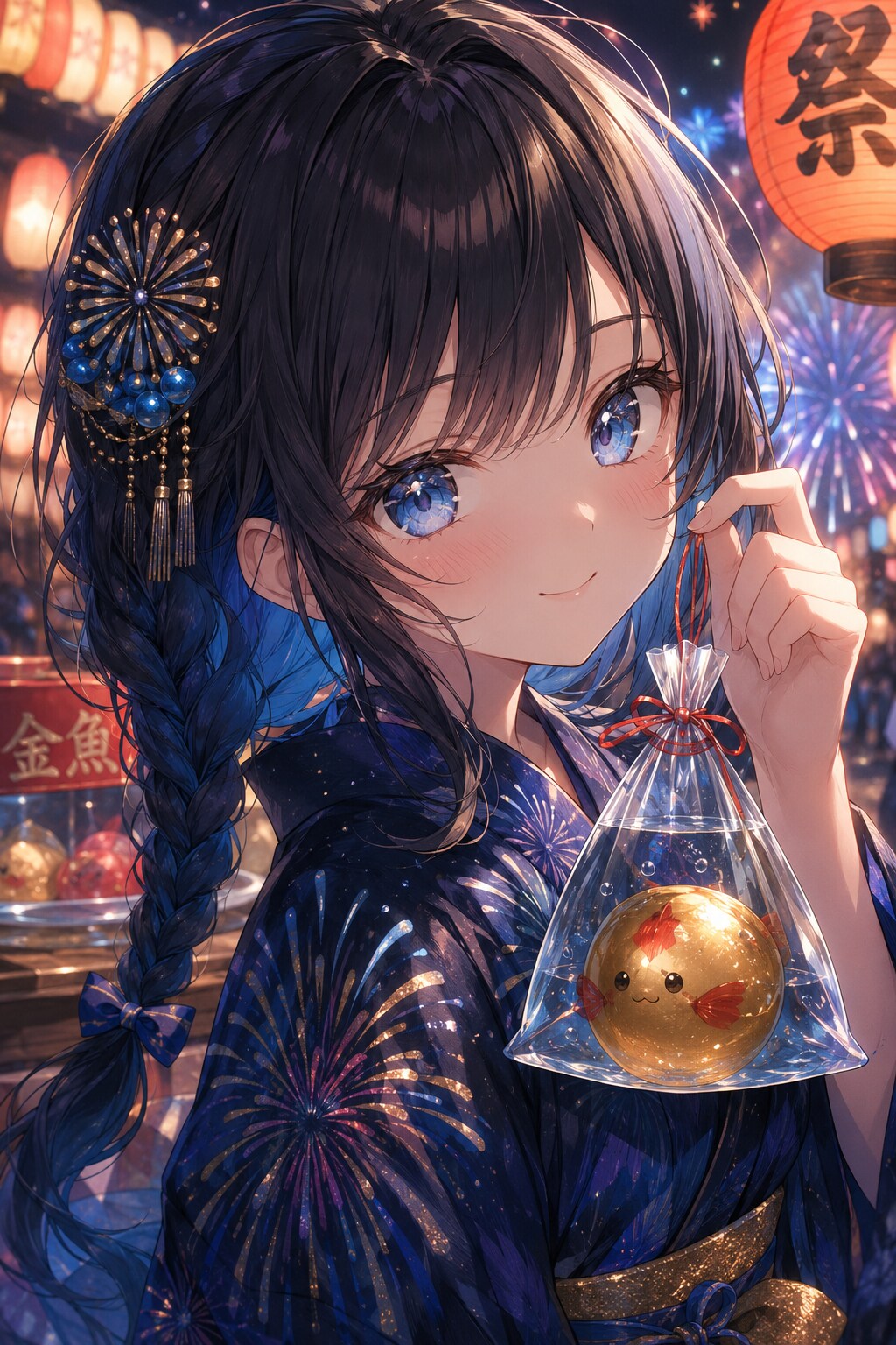 夏祭りと金玉魚 | の人気AIイラスト・グラビア