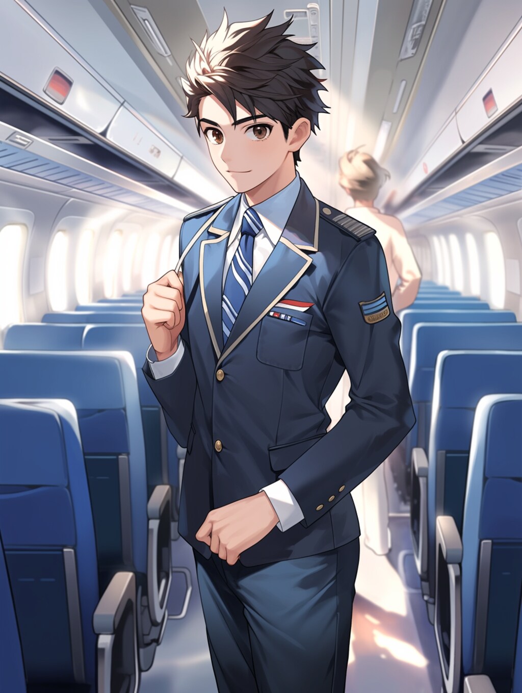 男性キャビンアテンダント