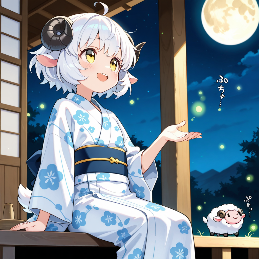 蛍とお月さま、綺麗・・・・♡
