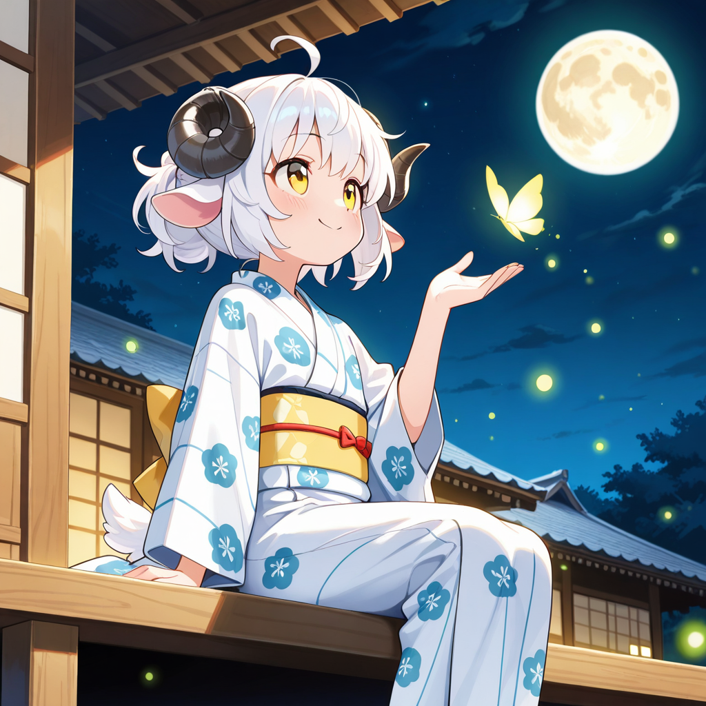 蛍とお月さま、綺麗・・・・♡