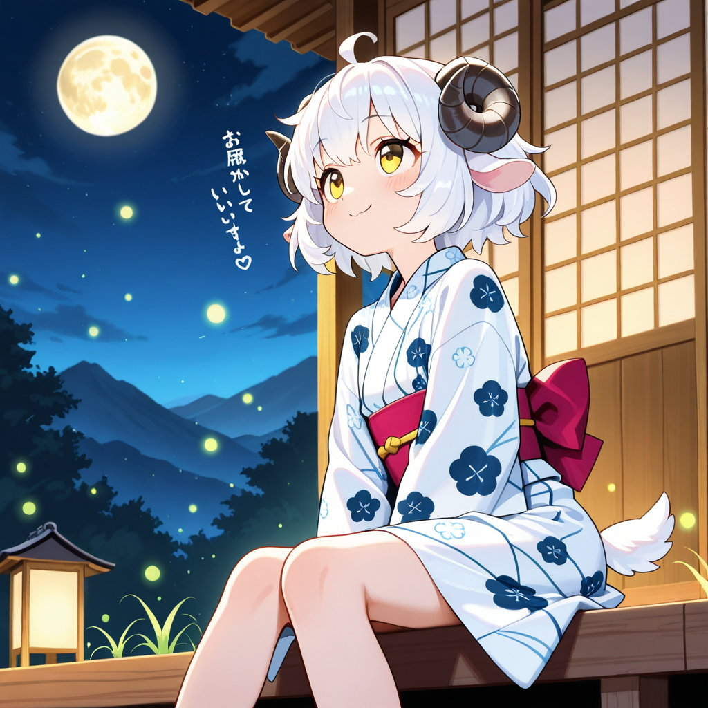 蛍とお月さま、綺麗・・・・♡