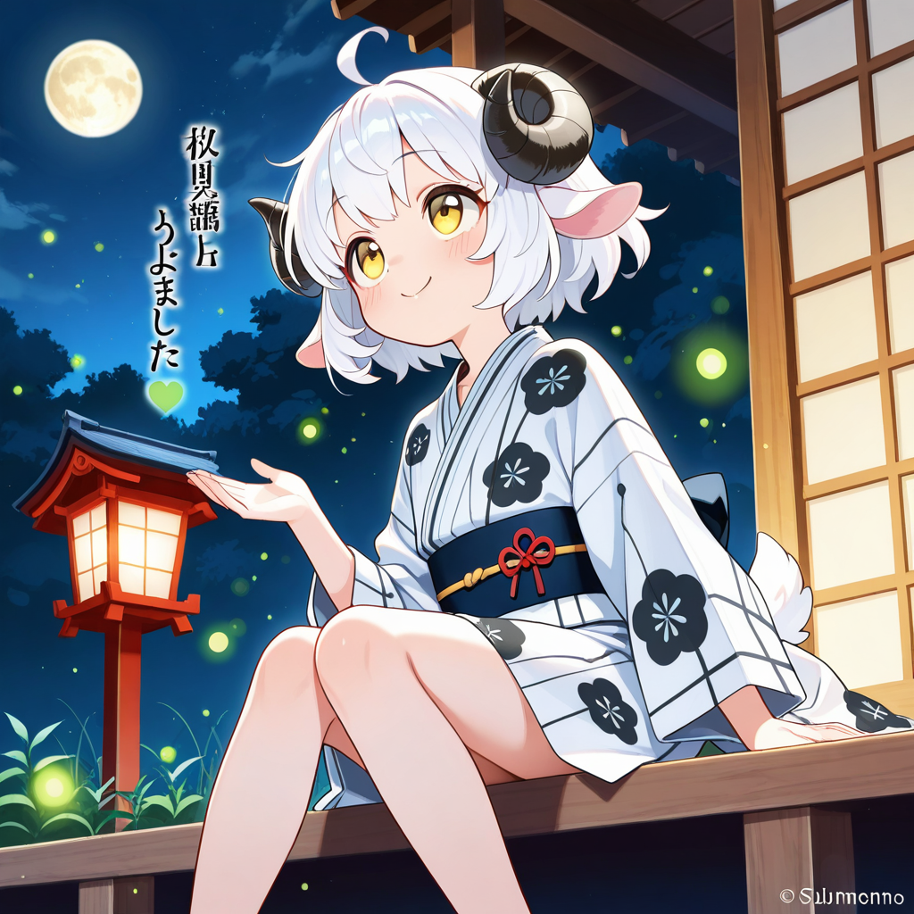 蛍とお月さま、綺麗・・・・♡