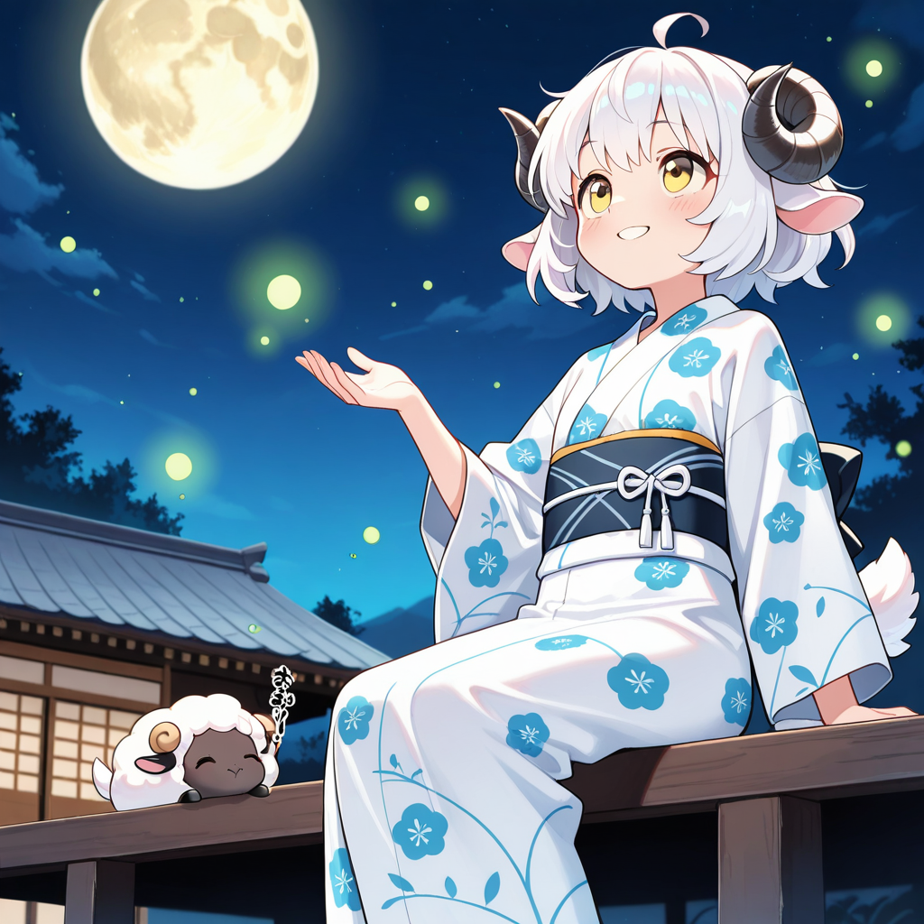 蛍とお月さま、綺麗・・・・♡