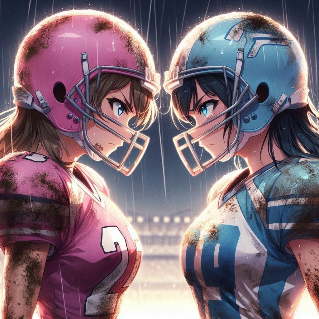 🏈泥まみれの女子アメフト 124
