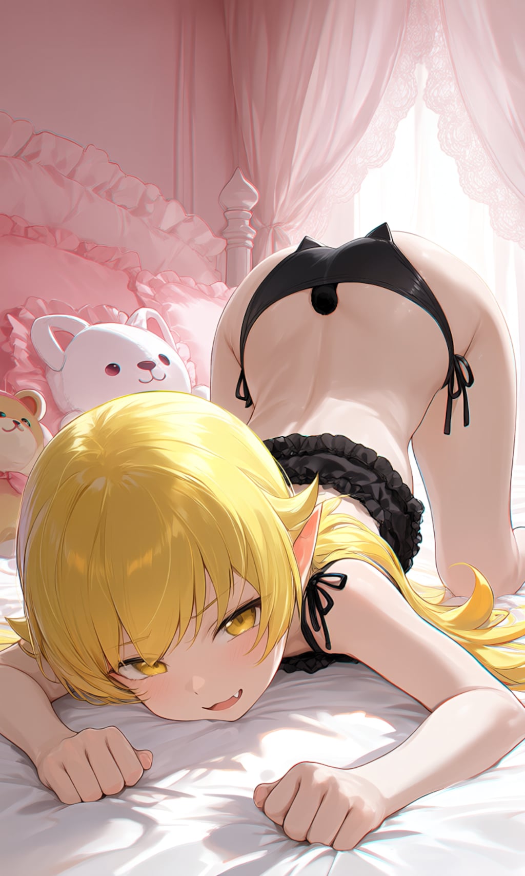 しのぶ　キャットビキニ　四つん這い