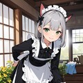 銀髪ねこ耳メイドちゃん 8枚目