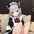銀髪ねこ耳メイドちゃん 6枚目