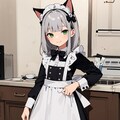 銀髪ねこ耳メイドちゃん 3枚目