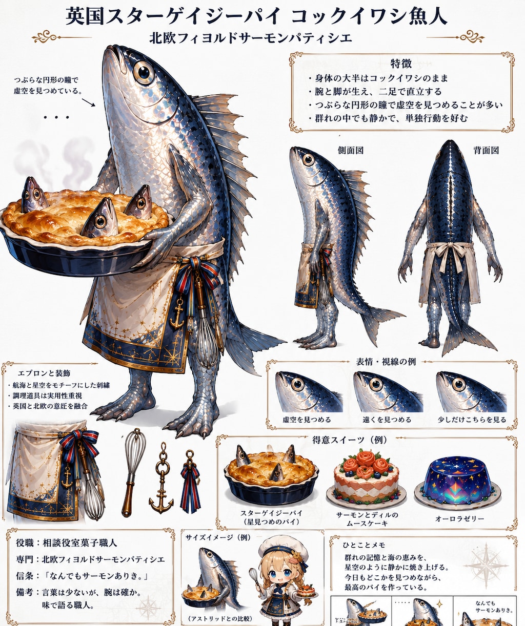 相談役室イワシ 英国スターゲイジーパイコックイワシ魚人