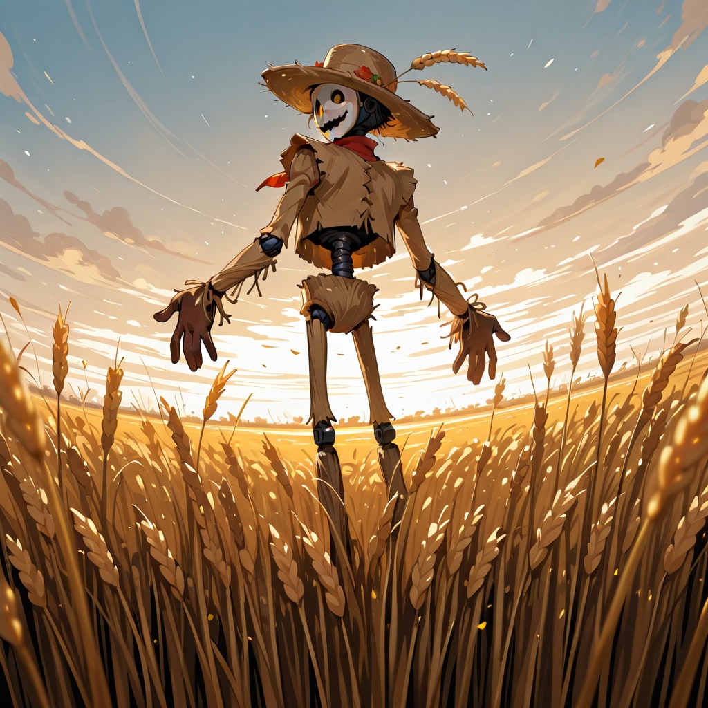 小麦畑のカカシ