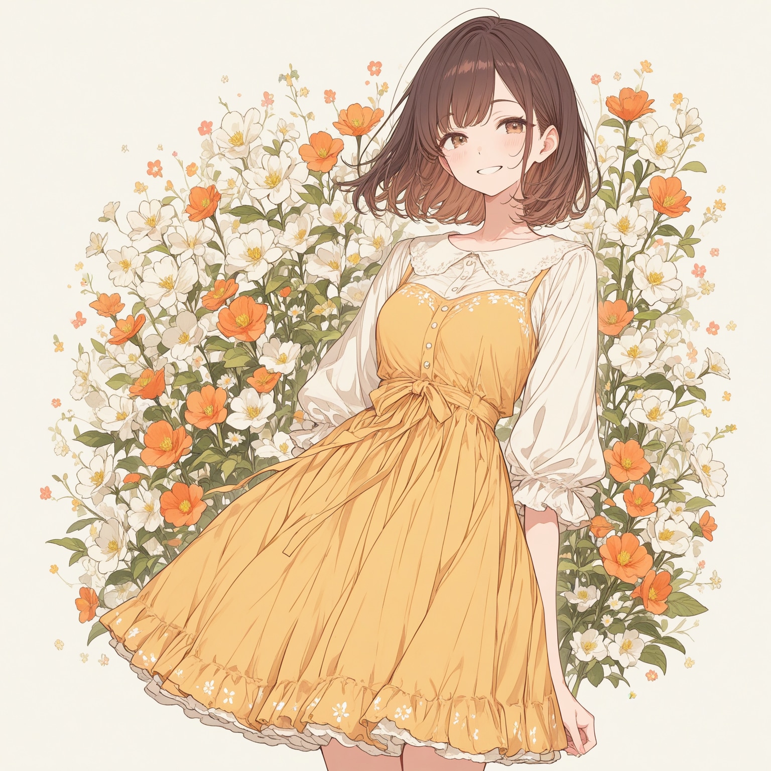 花と少女 | の人気AIイラスト・グラビア