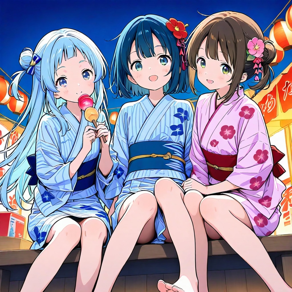 夏祭りの少女たち