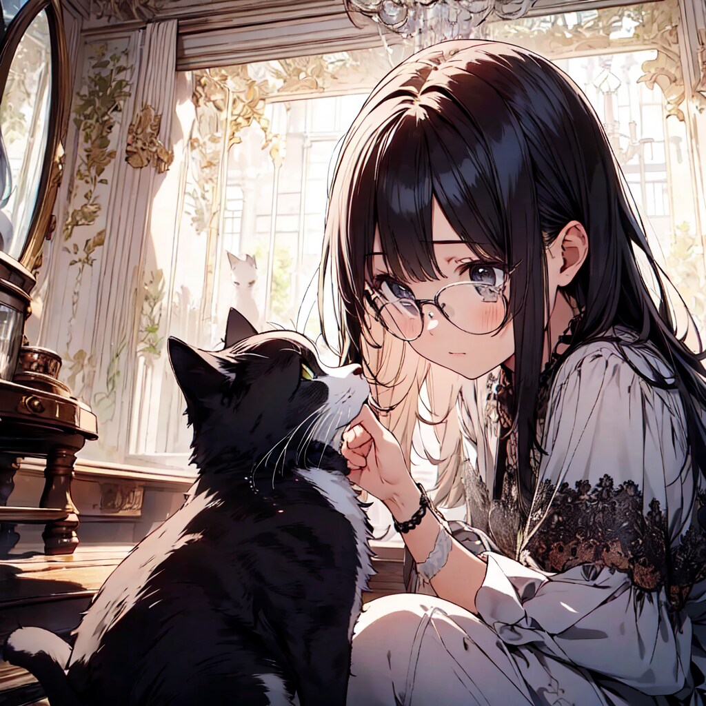 猫と女の子