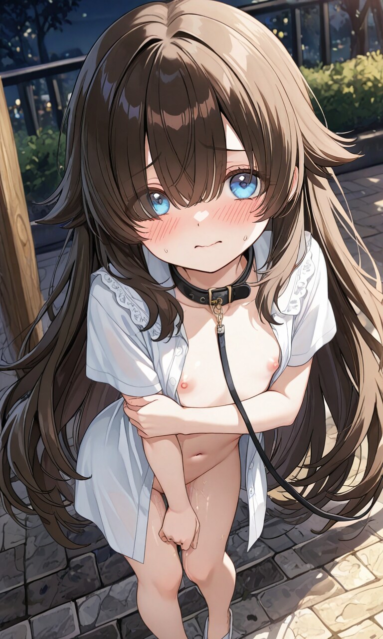 うちの子と夜のお散歩