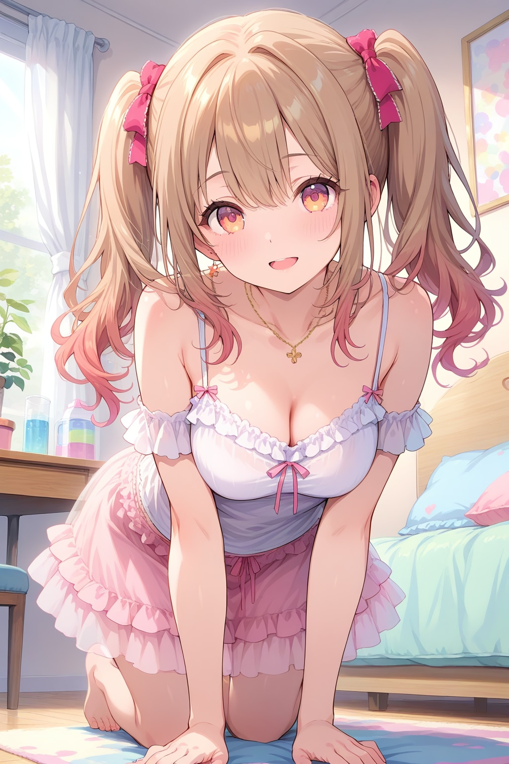 LARIMARでチャパツインテール