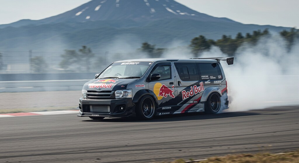 レッドブルハイエースのドリ車