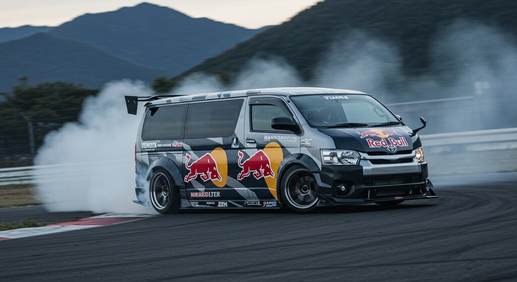 レッドブルハイエースのドリ車
