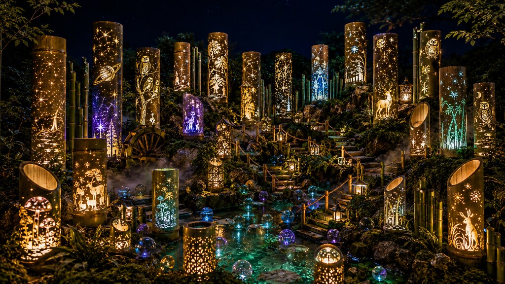 AI竹灯り祭り開催