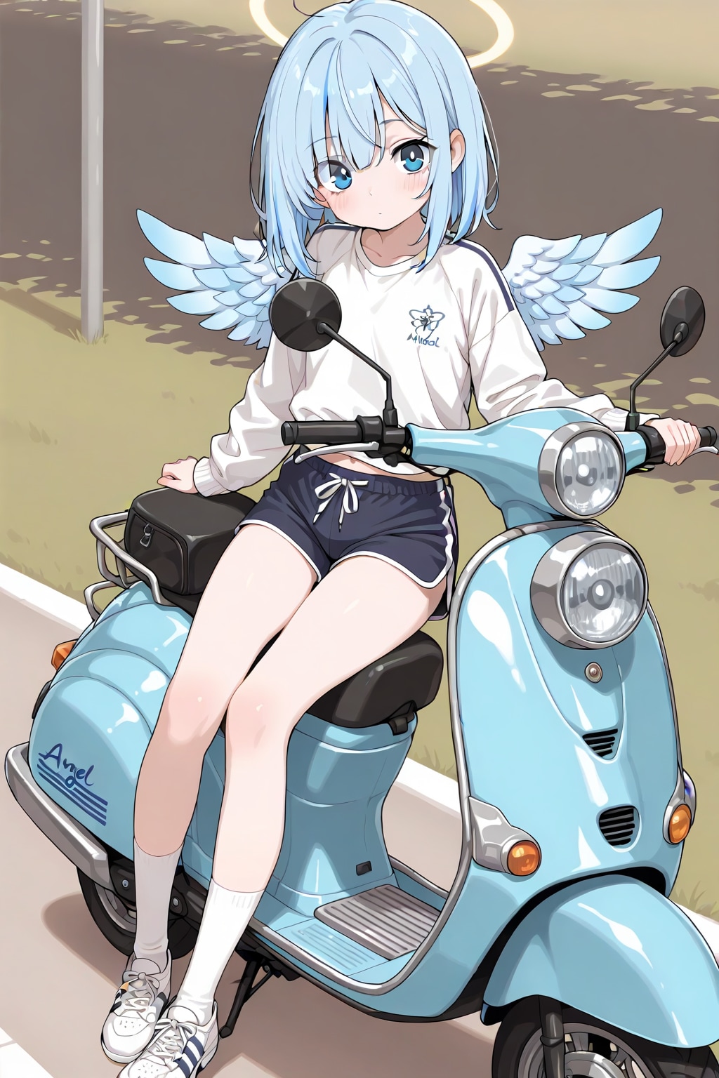 バイクに乗る天使少女_CLAK