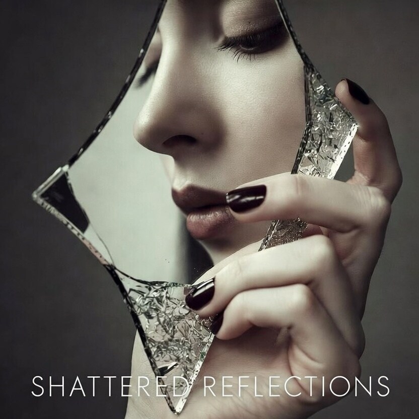 鏡面の迷宮に潜む影の囁きが、反射の歪みを通じて無限の幻惑を呼び起こし、魂の断片が紡ぐ永遠の残響が響き渡る暗黒の交響曲、棘付きの鎖が絡まるような闇の旋律、簡単に言うとイタい曲 | の人気AIイラスト・グラビア