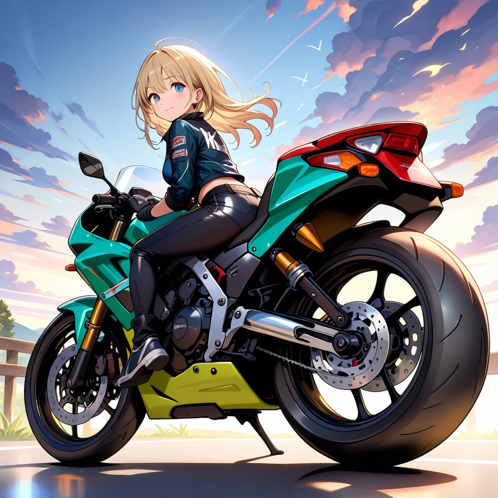 バイク好きな彼女 | の人気AIイラスト・グラビア