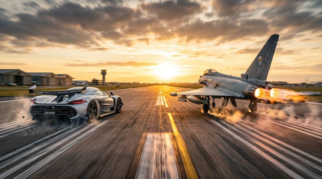Eurofighter Typhoon vs. Koenigsegg Jesko