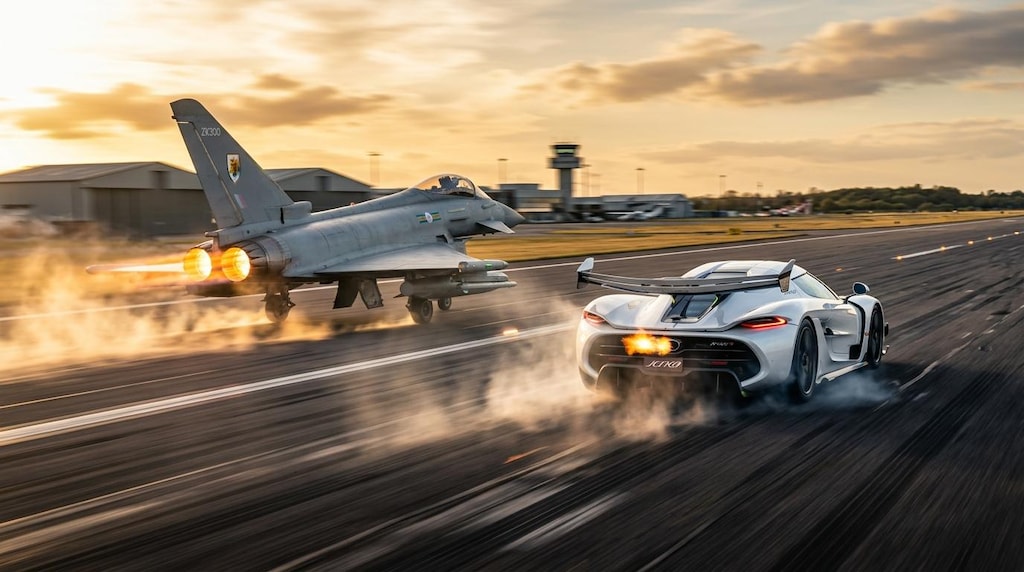 Eurofighter Typhoon vs. Koenigsegg Jesko