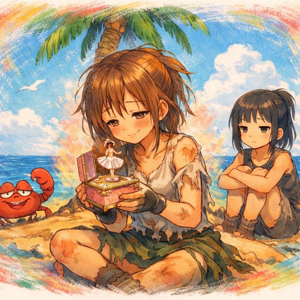 小さな無人島とオルゴール