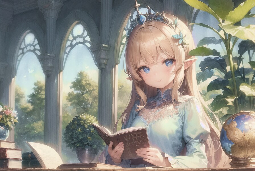 エルフの姫様たちの勉強会