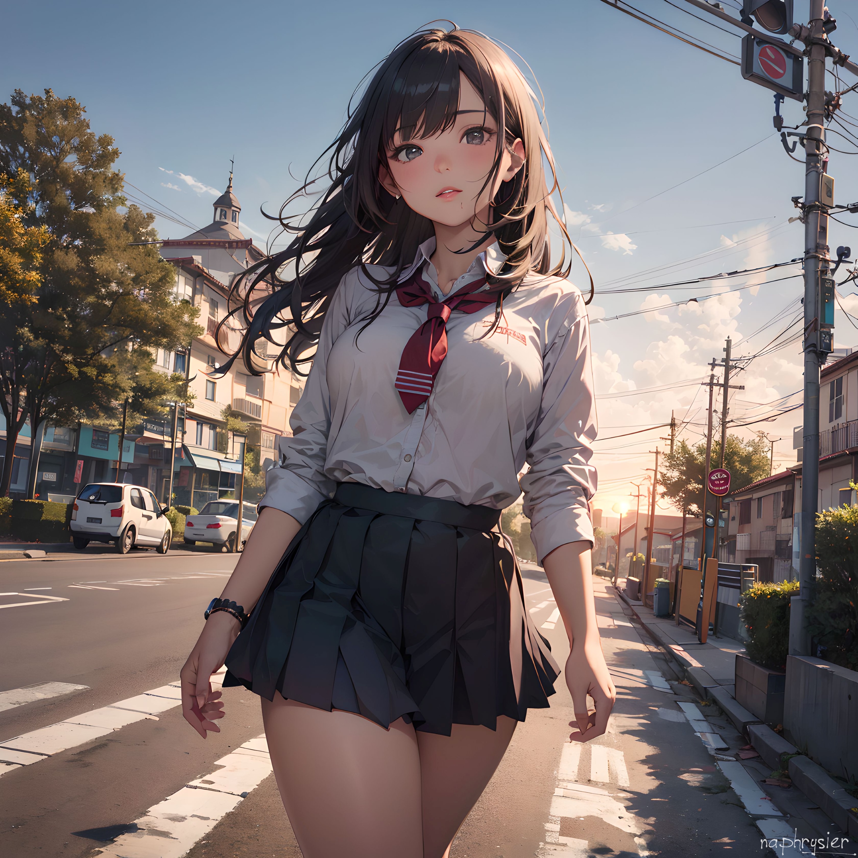 夕暮れ