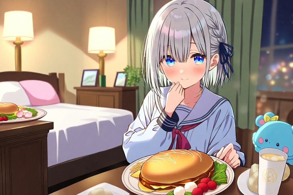 誰も見てないから、あーん♡