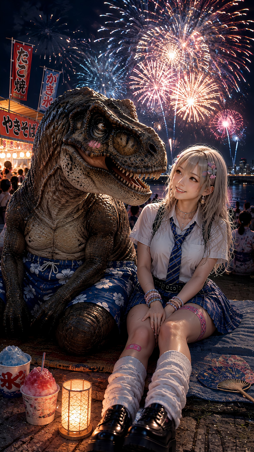 ユイナちゃんと花火なのら～！