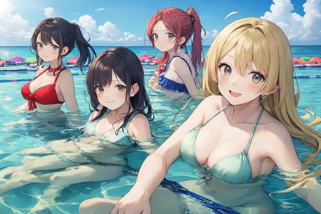 バカンスしてる女性アイドルグループ！！（6枚）