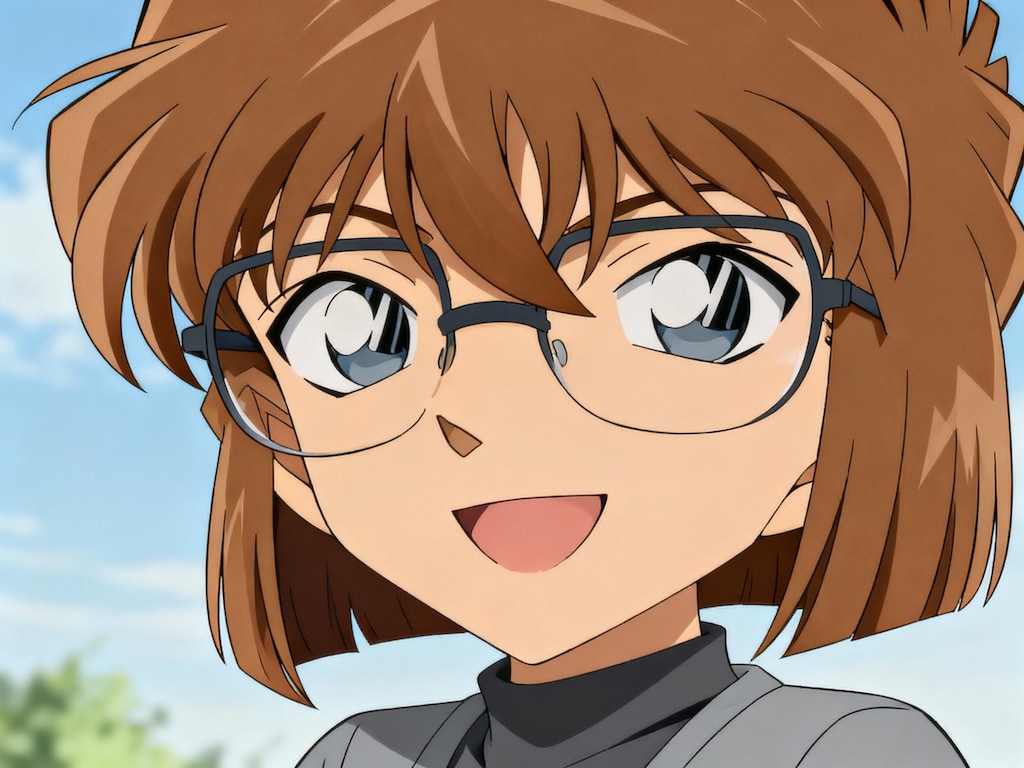 コナン君の眼鏡を掛けた哀ちゃん