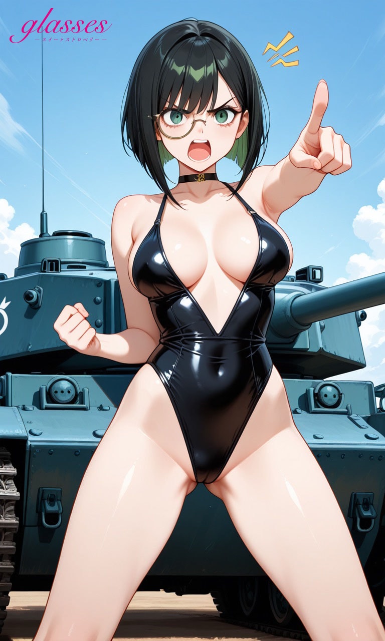 眼鏡っ子_「ガールズ&パンツァー」河嶋桃