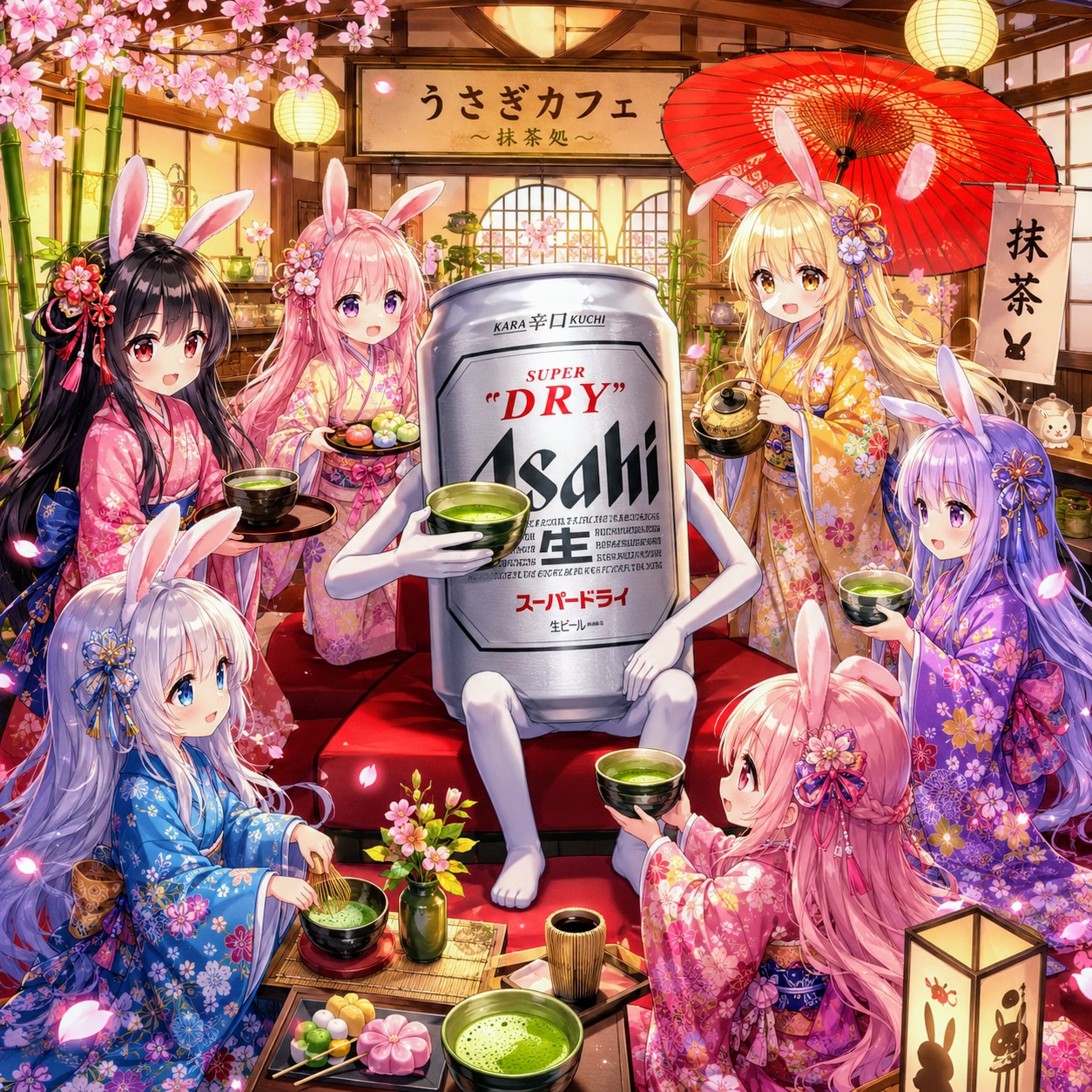 和風うさぎカフェ