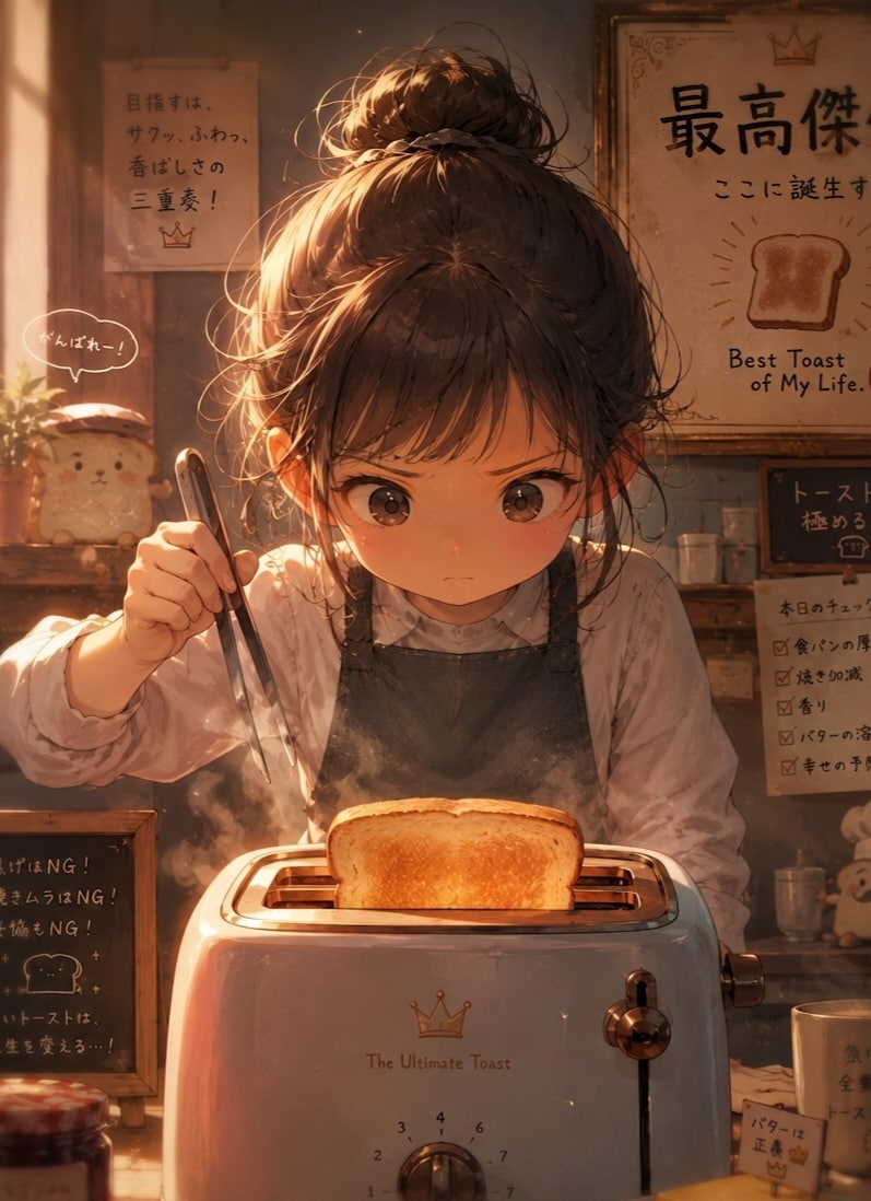 トーストをロースト