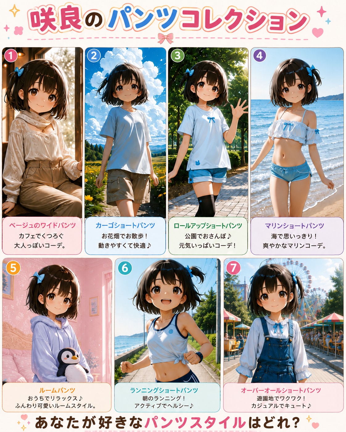 咲良のパンツスタイルコレクション