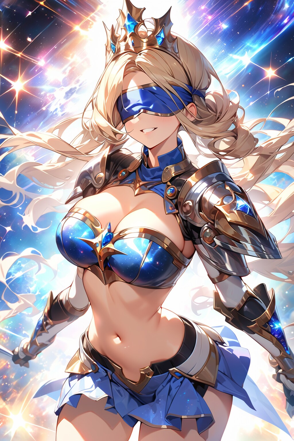 VEGA] ヘソ出し目隠し姫騎士