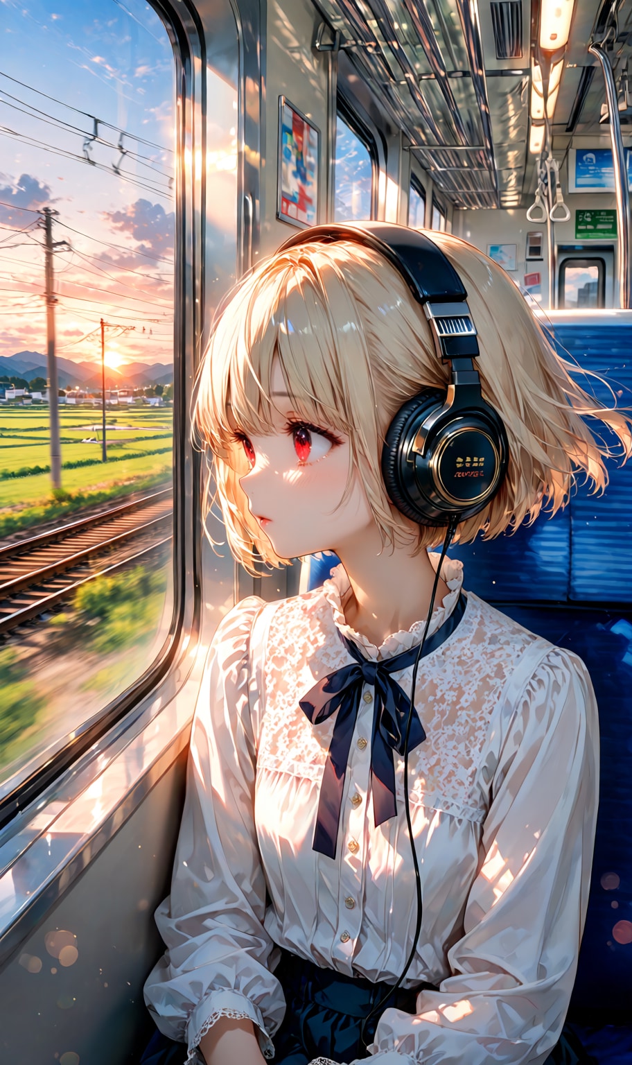 電車の窓辺