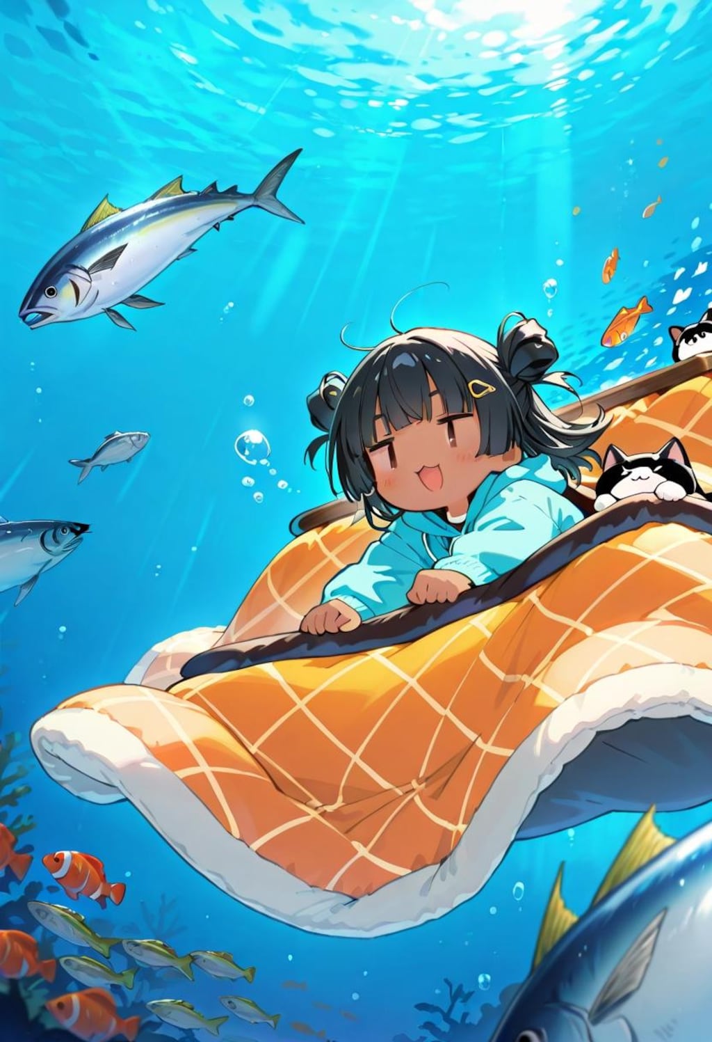 こたつとネコとこなつとツナ